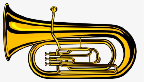 Vector Illustration Of Tuba Large Brass Low-pitched - Low Pitch Instrument Clipart, HD Png Download, Free Download