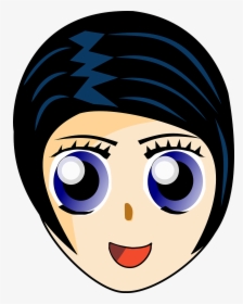 Cartoon Girl With Blue Eye, HD Png Download, Free Download