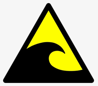 Radiation Warning Sign Png - Tsunami Sign, Transparent Png, Free Download