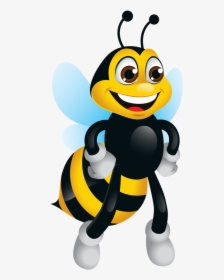 Cartoony Honey Bee Png , Png Download - Maya Honey Bee Cartoon Drawing, Transparent Png, Free Download