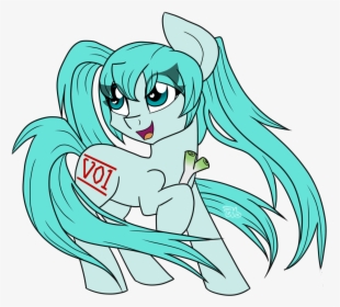 Partylikeapegasister, Crossover, Hatsune Miku, Leek, - Cartoon, HD Png Download, Free Download