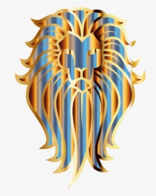 Chromatic Lion Face Tattoo No Background - Face Tattoo, HD Png Download, Free Download