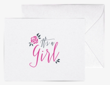 It"s A Girl A2 Letterpress Cards"     Data Rimg="lazy"  - Calligraphy, HD Png Download, Free Download