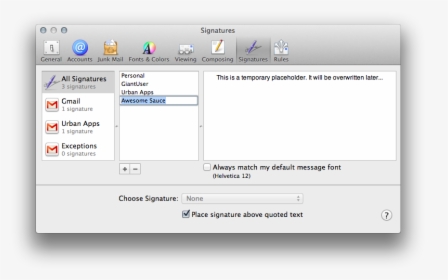 Mac Mail Signature, HD Png Download, Free Download