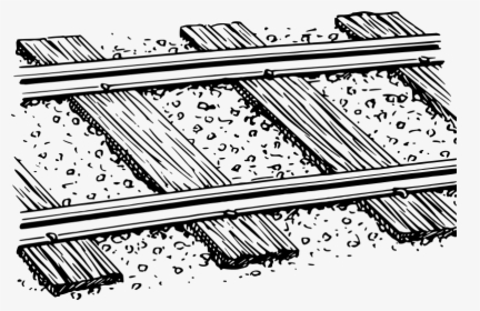 Railway Track - Train Track Clipart Black And White, HD Png Download, Free Download