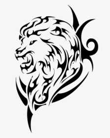 Lion Tattoo Png Transparent Images - Tribal Lion Tattoo Design, Png ...