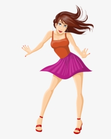 Cartoon Dancing Girl Png, Transparent Png, Free Download