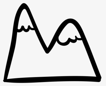 Mountains Hand Drawn Outline - Hand Drawn Mountains Icon, HD Png Download, Free Download