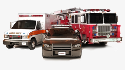 Police Ambulance Fire Truck , Png Download - Police Ambulance Fire Truck, Transparent Png, Free Download