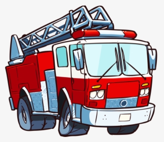 Fire Engine Firefighter Fire Department Car - Fire Truck Siluet Png, Transparent Png, Free Download