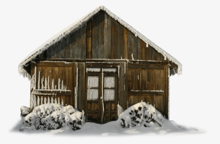 Transparent Winter Barn With Snow Png Clipart - Winter Snow House Png, Png Download, Free Download