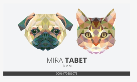 Business Card Design By Graphicient For This Project - Geometric Cat Art, HD Png Download, Free Download