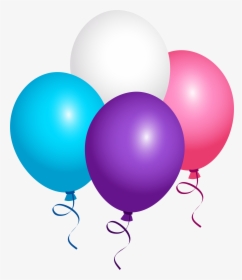 Transparent Party Background Png - Pink And Violet Balloons Png, Png Download, Free Download