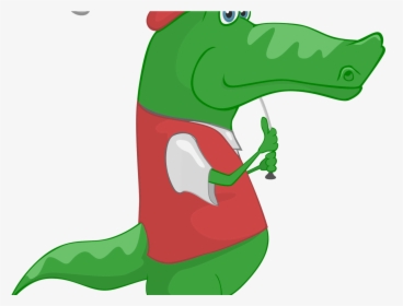 Crocodile Golfing Clipart , Png Download - Alligator Playing Golf, Transparent Png, Free Download