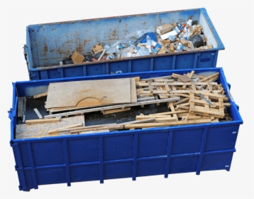 Affordable Roll Offs Blue Roll Off Dumpsters - Construction Site Garbage Bins, HD Png Download, Free Download