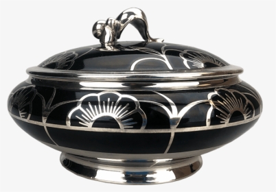 Hertel Jacob Covered Porcelain Dish With Silver Overlay - Ceramic, HD Png Download, Free Download