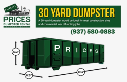 30 Yard Roll Off Dumpster Rental Dayton Oh - Railroad Car, HD Png Download, Free Download