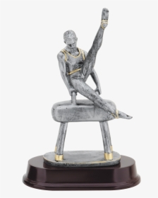 Double Action Resin Trophy For Males Competing In Gymnastics - Gymnastic Trophies For Men, HD Png Download, Free Download