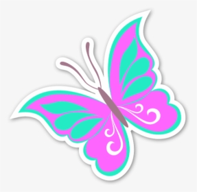 Mariposa Rosa Pegatina - Stickers De Mariposas Png, Transparent Png, Free Download