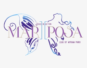 2 Mariposa Light Purple Golden Outline - Calligraphy, HD Png Download, Free Download