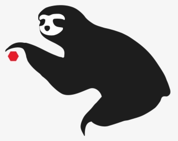 Sloth Silhouette Anteater Clip Art - Sloth Silhouette, HD Png Download, Free Download