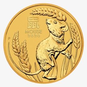 05 2020 Yearofthemouse Gold Bullion 1oz Coin Obverse - Year Of The Rat Gold Coin, HD Png Download, Free Download