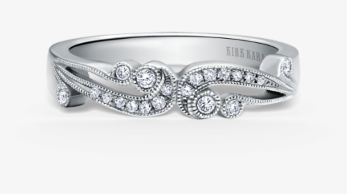 Angelique 18k White Gold Ladies Wedding Band D - Engagement Ring, HD Png Download, Free Download