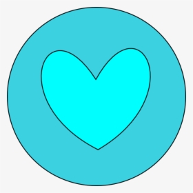Heart In Circle Blue Svg Clip Arts - Heart, HD Png Download, Free Download