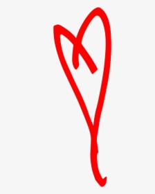 Eartha Kitt"s Hand-drawn Heart In Red - Red Hand Drawn Hearts, HD Png Download, Free Download