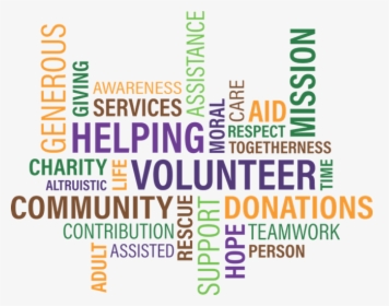 Volunteer Word Cloud - Volunteer Organization, HD Png Download, Free Download