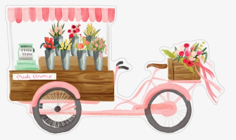 Flower Bike Print & Cut File - Antique Car, HD Png Download, Free Download