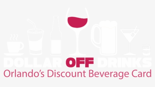 Dollar Off Drinks New Horiz White And Pink Nbg - Orlando Dollar Off Drink Card, HD Png Download, Free Download