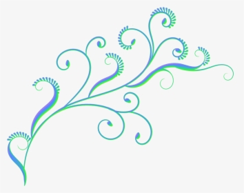 Elegant Vector Swirl Leaf - Simple Swirl Pattern Border, HD Png Download, Free Download