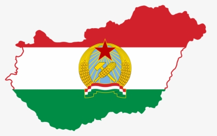 Flag-map Of People"s Republic Of Hungary - Hungarian People's Republic Flag, HD Png Download, Free Download