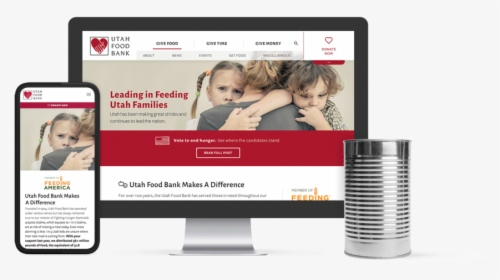 Utah Food Bank Minimalist Showcase Project Presentation - Website, HD Png Download, Free Download