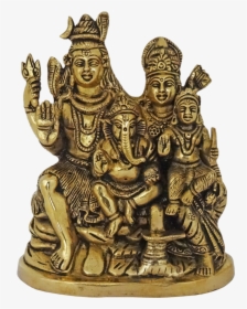 Religious Brass Hindu God Shiva With Goddess Parvathi, - Bronze Sculpture, HD Png Download, Free Download