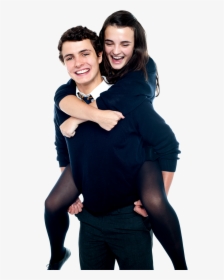 Romantic Couple Png Image - Girls Hug Boy Tight From Behind, Transparent Png, Free Download