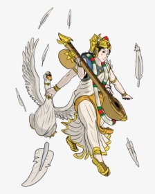 Thumb Image - Art & Drawing Of Saraswati Maa, HD Png Download, Free Download