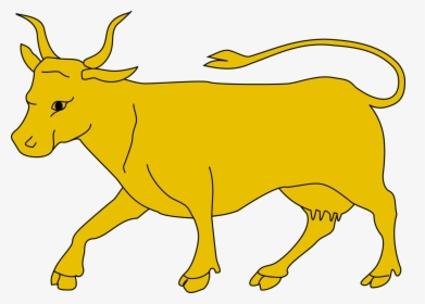 Clip Art Yellow Cow - Yellow Cow Clipart, HD Png Download, Free Download