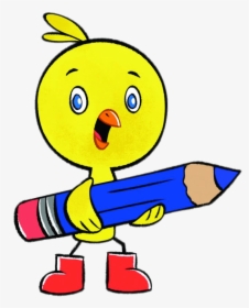 Chirp Holding A Giant Pencil - Kids Cbc Chirp, HD Png Download, Free Download