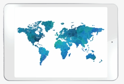 International Shipping Insurance - Geometric World Map Free, HD Png Download, Free Download