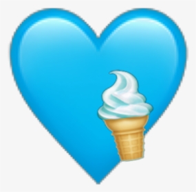 #lightblue #celeste #helado #icecream #heart #corazon - Ice Cream Cone, HD Png Download, Free Download