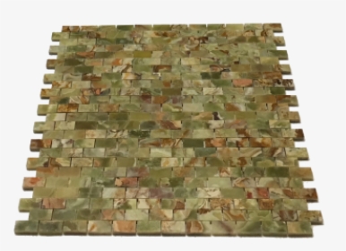 Brick Pattern Multi Green Onyx Polished Mesh-mounted - Carpet, HD Png Download, Free Download