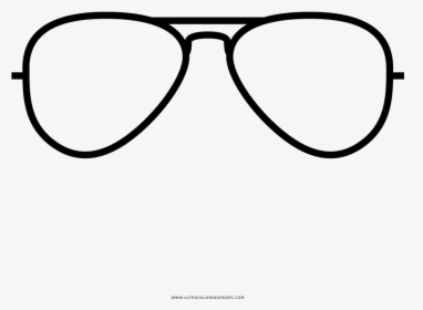 Aviator Glasses Coloring Page - Line Art, HD Png Download, Free Download