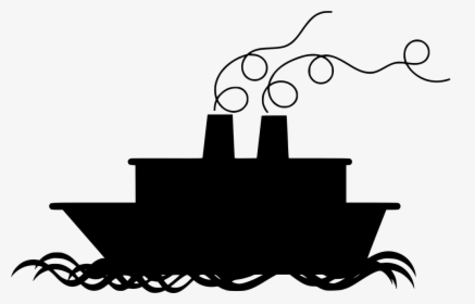 Black And White Transparent Background Boat Clipart, HD Png Download, Free Download