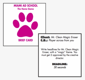 Magenta Brief Card Preview - Paw, HD Png Download, Free Download