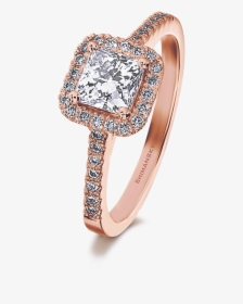 Shimansky My Girl Halo Diamond Engagement Ring - Rose Gold Engagement Rings For Girls, HD Png Download, Free Download