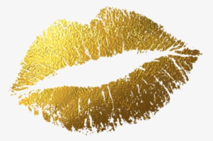 Lips Png Gold - Lipstick Kiss, Transparent Png, Free Download