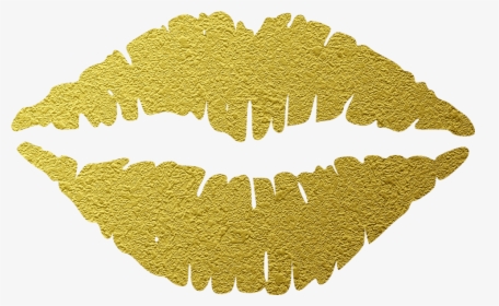 Lip Kiss Clip Art Gold Transprent Png - Lips Clip Art, Transparent Png, Free Download