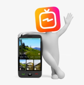 Ig Tv Proves The Need For Vertical Assets Is Real - 小 人 3d Smartphone, HD Png Download, Free Download